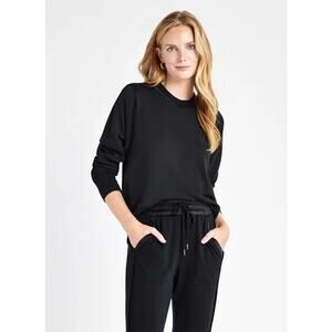 Black Women’s Crewneck Sweater - Classic Pullover